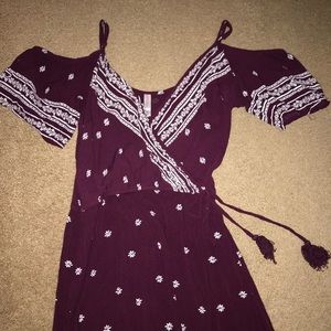 Target Off The Shoulder Purple Maxi Dress